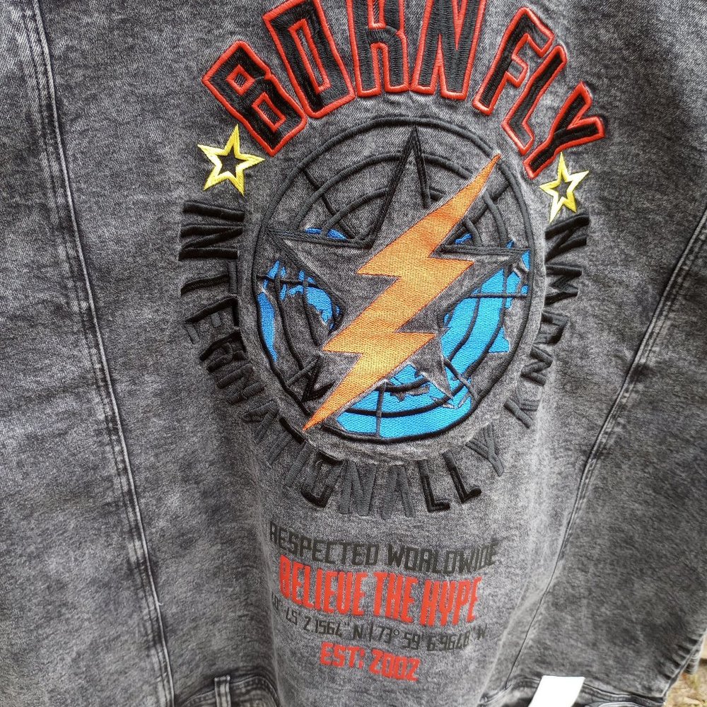BORN FLY Embroidered Denim Jacket - Picture 3 of 16